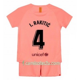 Camisolas de Futebol FC Barcelona I.Rakitic 4 Criança Equipamento 3ª 2018/19 Manga Curta